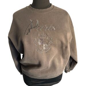 State of Mind Charcoal gray Crew Neck Pullover Sweatshirt Sweater SZ XXL